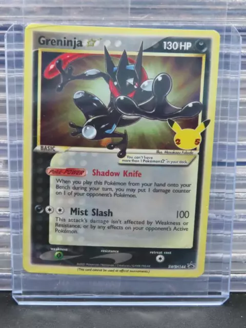 Pokemon Gold Star Sword & Shield Greninja Promo Holo #SWSH144 (A)