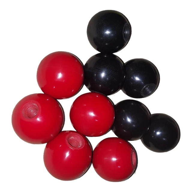 10X Push Pull Knob Ball M8 Female Thread Machine Cable Handle Choke 30mm Dia.