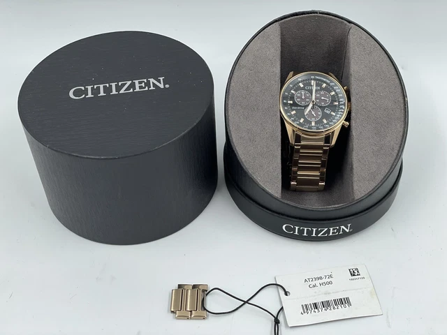 CITIZEN MEN S ECO DRIVE Gold Tone Bracelet Watch AT2398 72E
