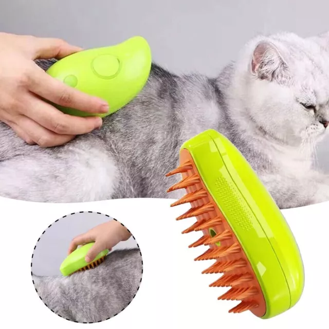Steamy Cat Brush - 3 In1 Cat Steamy Brush,Self Cleaning Cat Brush Supplies.