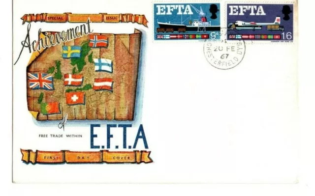 EFTA 1st day Cover Good Condition 20th Feb 1967