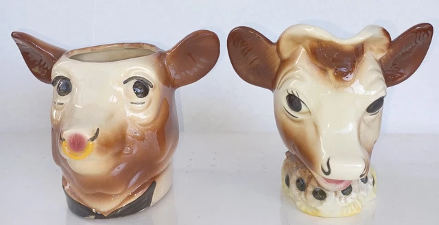 Vintage Borden Elsie the Cow Creamer and Elmer the Bull Sugar Bowl