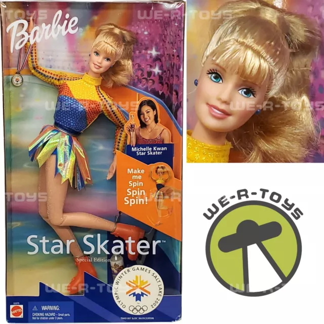 Star Skater Barbie Doll 2002 Olympic Winter Games Salt Lake 2001 Mattel 53375