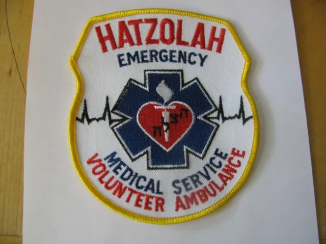 CT NY HATZOLAH  EMT EMS Dept Ambulance Patch Sew On 4” Free Ship Rare