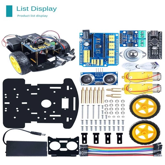 CAR ROBOT DIY Electronic Kit Programming Learning Programming Kit ...