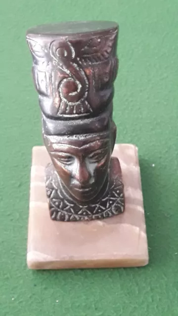 Nefertiti Bronze Marble Statue Sculpture Figurine Egyptian Bust Paper Weight