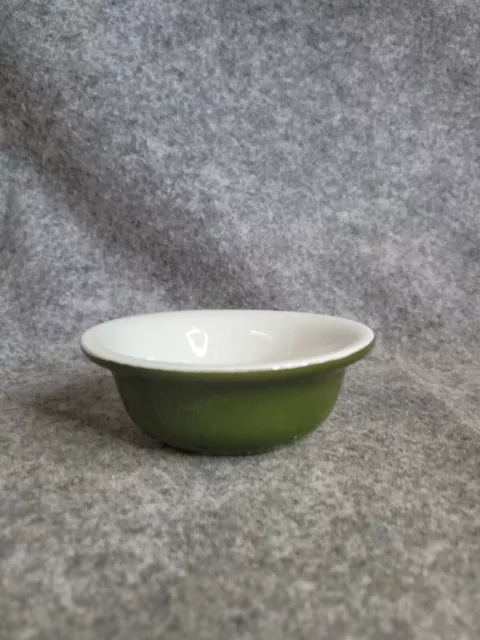 Vintage Hall Ceramic Porcelain Pottery Bowl Olive Green 391 USA Made Kitchenware