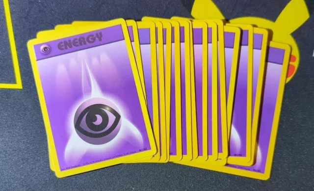 Pokémon Card Psychic Energy Base Set 101/102 Vintage WOTC LP Lot of 15
