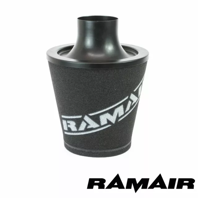 RamAir - Filtre Ã  air en aluminium - universel/induction - noir - cou 80 mm/M