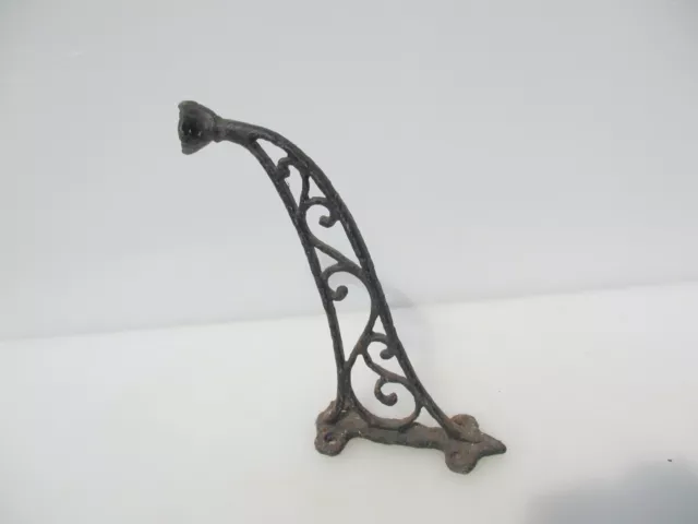 Vintage Wrought Iron Bracket Basket Hanger Hook Holder Twisted 2