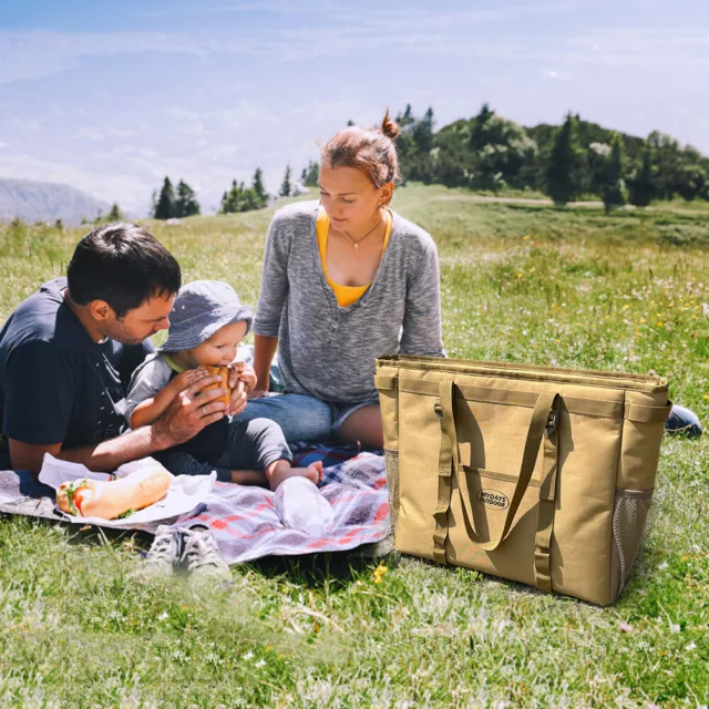 Bolsas de almuerzo Oxford portátiles bolsa enfriador térmico accesorios para exteriores (caqui)