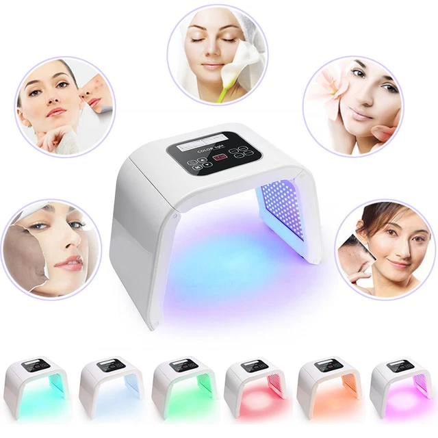 Máscara facial de fotones con luz LED terapia cuidado de la piel arrugas máquina de belleza 7 colores