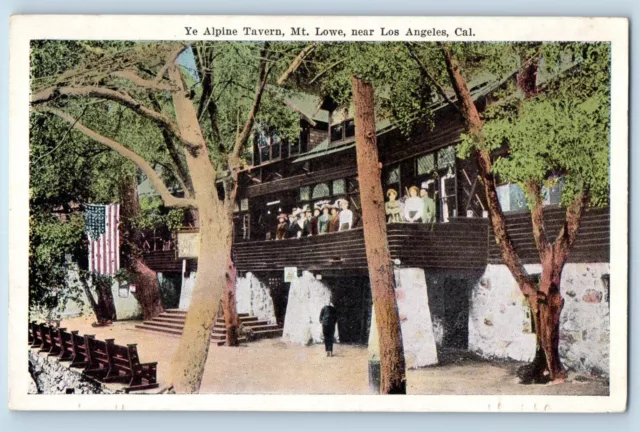 LOS ANGELES CALIFORNIA Postcard Ye Alpine Tavern Mt. Lowe c1920 Vintage ...