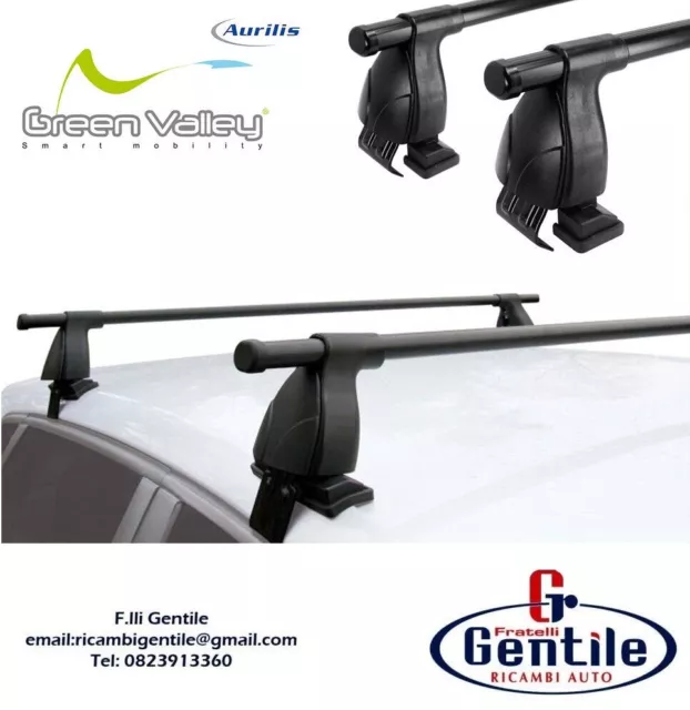 Barre Portatutto Per Fiat Punto 3 Porte 2000, Per Tetti Lisci Senza Corrimano, Carico Max 75 Kg, Facili Da Montare