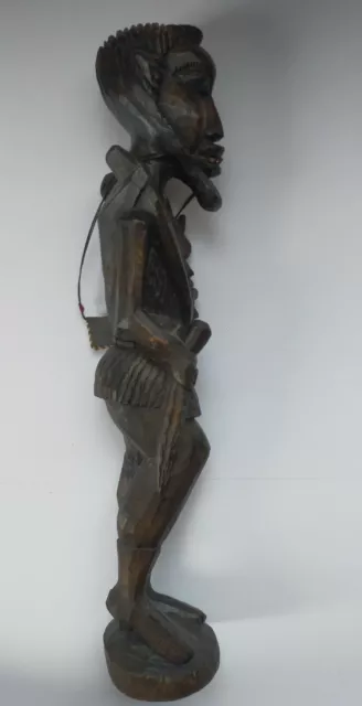 Grande statue Africaine 66cm - "Retour de chasse" - Milieu XXe siècle - Bon état 2