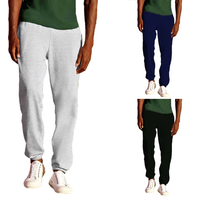PANTALONE TUTA COTONE Uomo Con Fondo Stretto Fruit Of The Loom Pantaloni  Felpati EUR 11,49 - PicClick IT