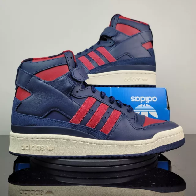 Adidas Forum 84 Hi Basketball Shoes Blue Red White Sneakers IE7202 Men's Sz 10
