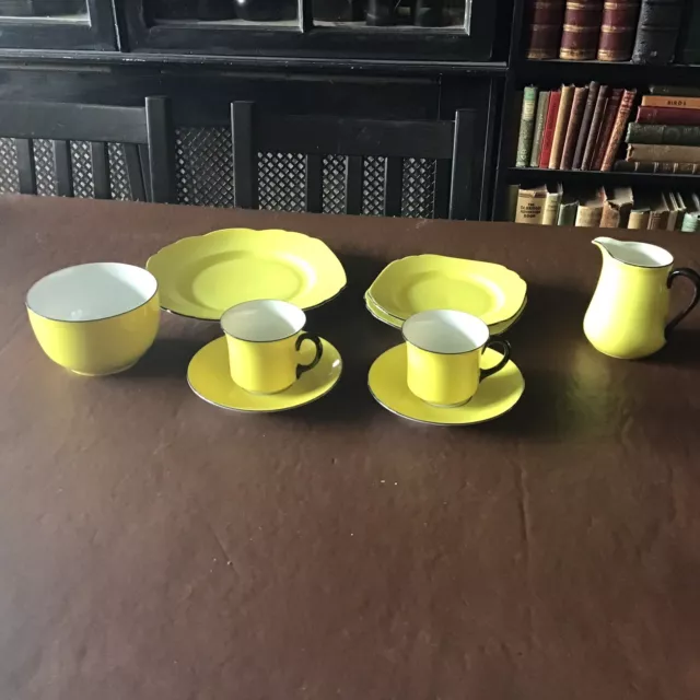 TEA SET  CHINA - Vintage Tea set - yellow and black