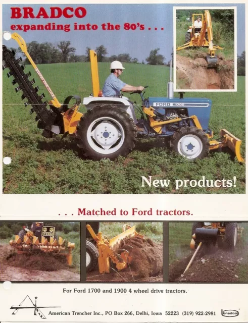 Equipment Brochure - Bradco Probe Mnt Trencher Blade Ford Tractor c1985 (E2659)