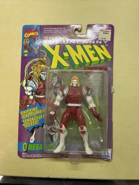 1993 MARVEL UNCANNY X-Men OMEGA RED Evil Mutants Action Figure USED ON CARD