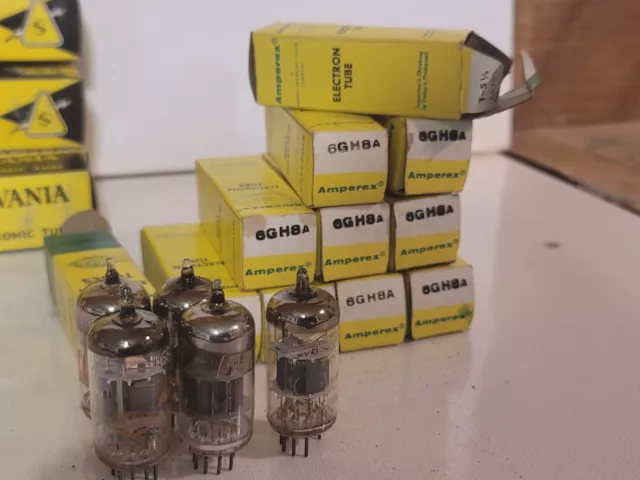 Set of 11 NEW NOS Amperex 6GH8A Vacuum Tubes Made in Japan ALL NEW NO RETURNS