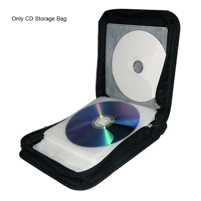 40 Disc CD Storage Bag Case Double-side Hard Album Home DVD Organizer Box J2