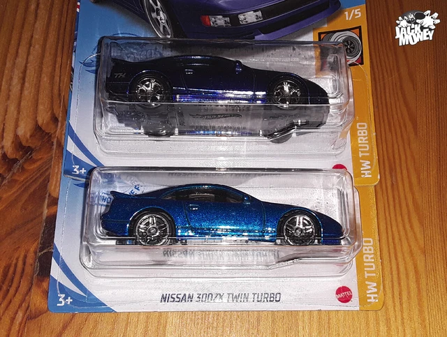 Voiture Miniature Hot Wheels 1/64 Nissan 300ZX Twin Turbo - Bleue - Série Mainlines 2021