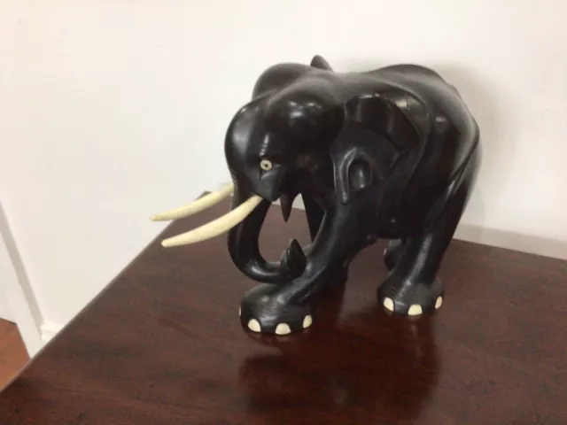 Solid ebony elephant in very good condition