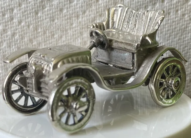 Genuine Silverissimo Vintage Solid Silver (800) Vintage Car. Italian Handmade.