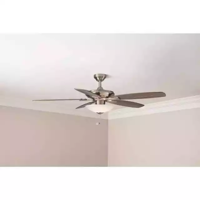 Hampton Bay Menage 52 in. Integrated LED Low Profile Brushed Nickel Ceiling Fan 2