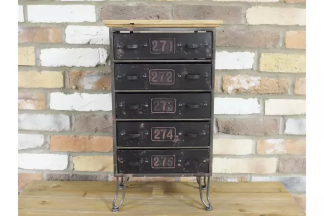 Small Vintage Industrial Drawers Antique Style Metal Drawer Unit