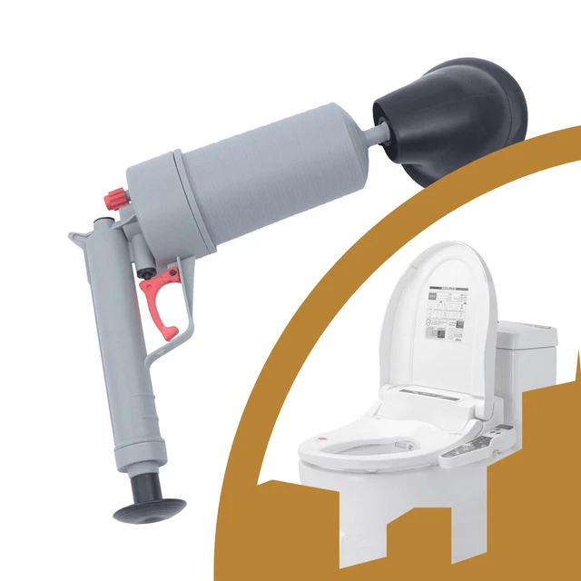 AIR DRAIN BLASTER Gun Pump High Pressure Plunger Toilet Sink Pipe Clog