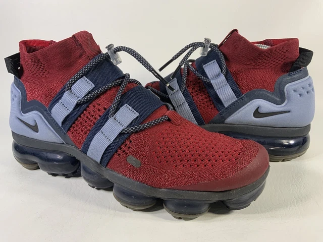 NIKE AIR VAPORMAX Flyknit Utility Team Red Obsidian Blue Men Size