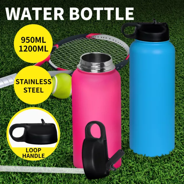 Water Bottle Stainless Steel Vacuum Cup BPA Free Double Wall Sport Cycling 1.2L