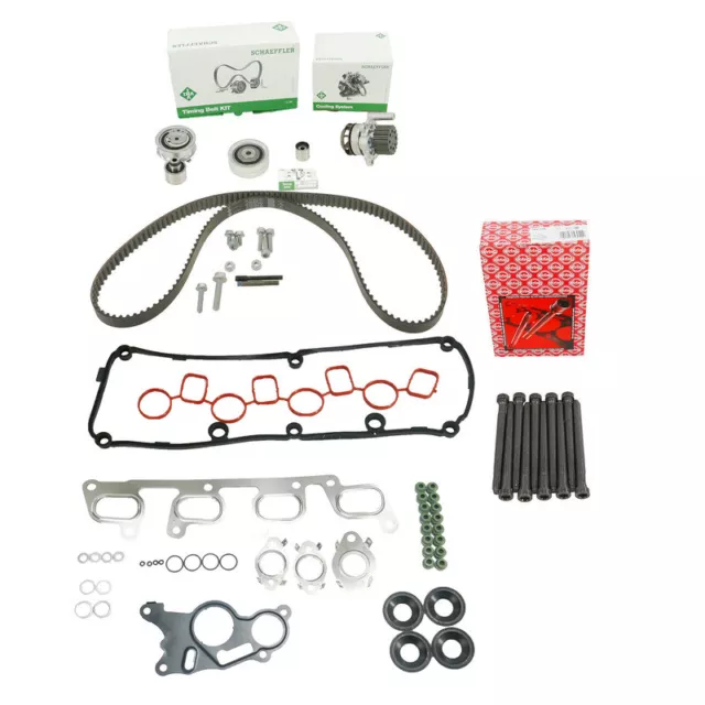 Zylinderkopfdichtsatz+Zahnriemenkit+Schrauben für VW 2.0 TDI Common Rail CFF CFG