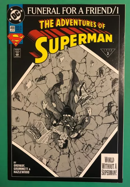 Adventures of Superman 498 (VF) Funeral For A Friend 1 Doomsday 1993 DC Comics