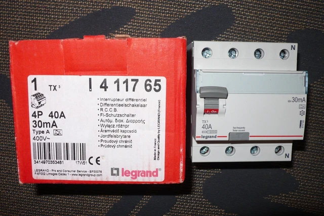 Lot De 2 Disjoncteurs Différentiels Legrand 2P 40A 30mA Type A - Neufs