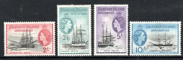 Falkland Islands Dependencies 1954-64 2s to 10s Ships SG G36-G39 MLH/MH