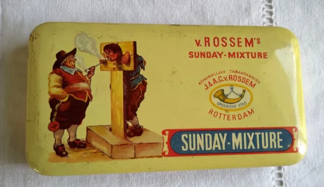 Ancienne Boîte à tabac Van Rossem Rotterdam Sunday Mixture Pfeifentabak