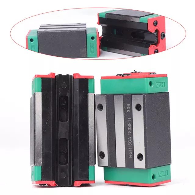 2Pcs Linear Guide Rail Block Slider Carriage Block HGH15CA Guideway Bearing