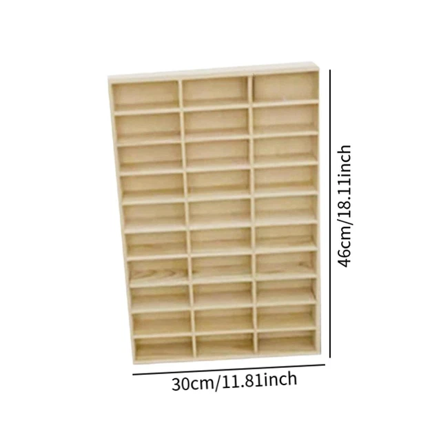 TOYS STORAGE STAND Display Rack Cabinet Showcase 30 Grids Wooden Model ...