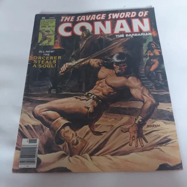 1980 Jun, The Savage Sword Of Conan The Barbarian, Marvel Comic Book, Vol.1 #53