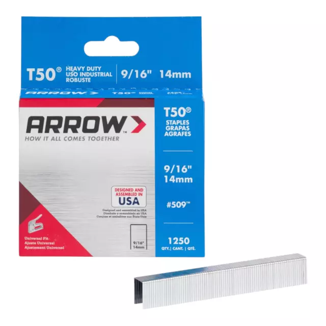 GENUINE ARROW T50 HEAVY DUTY STAPLES - (PACK OF 1250) - 14mm