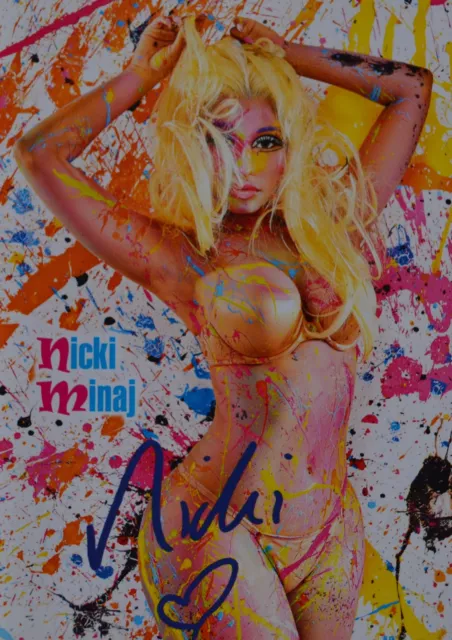 NICKI MINAJ - Autogrammkarte - Signed Autograph Autogramm Clippings Sammlung NEU