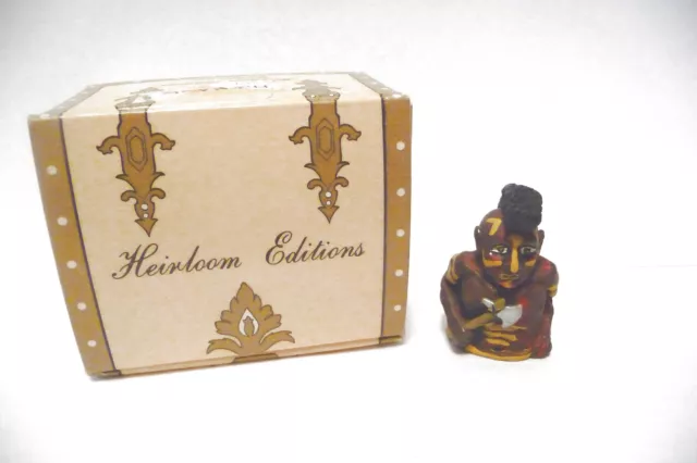 Thimble Bronze Heirloom Editions '83 W/Hanadpainted Acccents "Mohawk" & Lifts Up