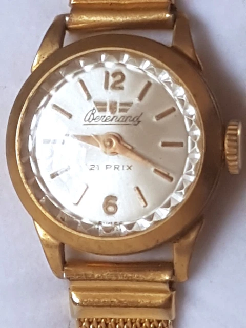 Montre Mécanique Vintage Femme - Boîtier Or - Style Art Déco Années 1930 - Mouvement Suisse 3 Rubis