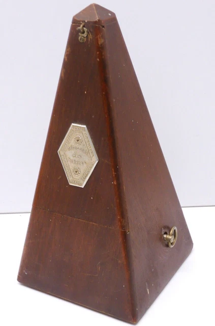 -ANCIEN METRONOME MAËLZEL boite ACAJOU Pignon Mécanisme à réparer  D