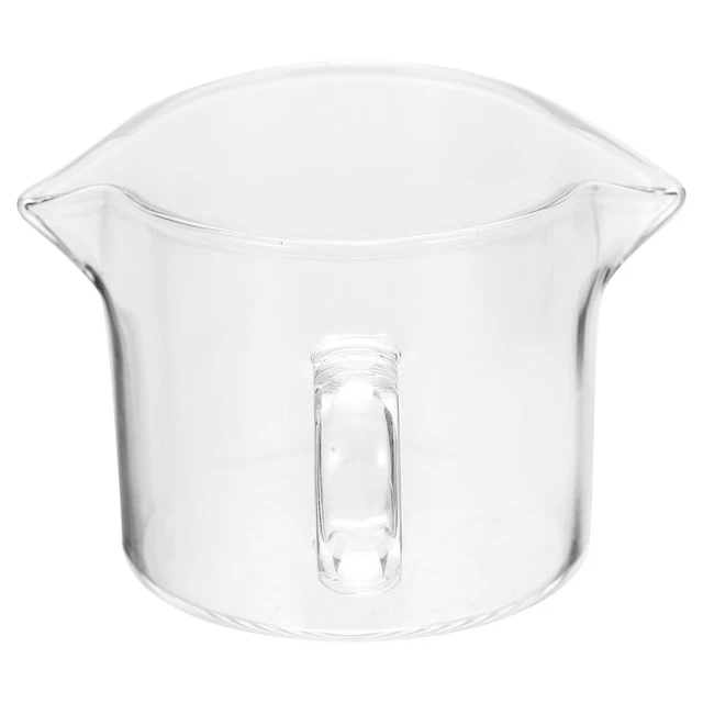 MagiDeal Pichet à Crème En Verre, Mini Carafe Tasse à Café En Verre, Pot à Lait En Verre Borosilicate, Verrerie avec Poignée, Verseur de Lait