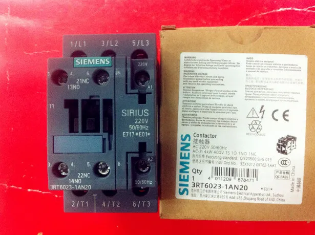 1PC New Siemens 3RT6023-1AN20 Contactor AC220V In Box Brand