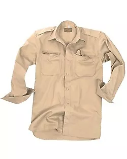 Tropenhemd 1/1 Arm khaki, Feldhemd, Camping, Outdoor, Military -NEU-